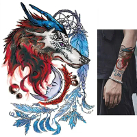 Tato Temporer Tattoo Tatto Temporary Tahan Air Sementara Anti Air Seri LC-575 SRIGALA MIMPI MERAH BI