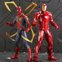 Cartoon anime Marvel Avengers Captain Iron Man Spider Man Hulk action figure doll toy children's boys and girls birthday gift