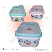 tempat beras  Karakter/ tempat penyimpanan beras  ukuran 5kg  / tempat beras lucu /tempat beras hell