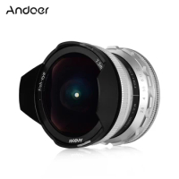 Andoer 7.5mm F2.8 Manual Focus Camera Lense Fisheye Lens Large Aperture for Sony A6600 A6100 A6400 A6500 A6300 A6000 5100 A77II