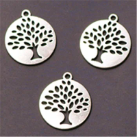 6pcs Life Tree Tag Pendants, Life Tree Charms, Happiness Tree Charms, Lucky Tree Charms, DIY Metal Jewelry Making 25mm A1080