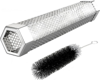 Pellet Smoker Tube 2 Pack 12 Stainless Steel BBQ Wood Pellet Tube Smoker for Cold/Hot (2 Pack 12 Smo