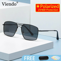 Viendo Frame Fashion Kacamata Hitam Polarized Wanita Pria Cowok Cat Eye Elastik TR90 Frame Kacamata 