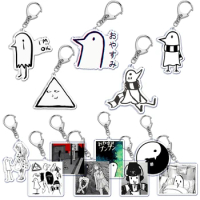 Goodnight Punpun Oyasumi Punpun Key Chain Keychains Ring for Accessories Bag Graffiti Pendant Keyring Jewelry Fans Gifts
