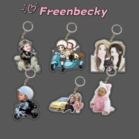 Freenbecky Acrylic Keychain with Double-sided Transparent Customizable Backpack Funny Cartoon Pendant Pink Theory GL Girl