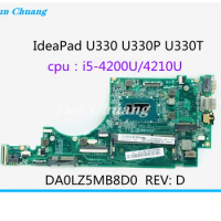 DA0LZ5MB8D0 FOR Lenovo Ideapad U330 U330P U330T Laptop Motherboard I5-4210U/4200U CPU DDR3L 100% Fully Tested