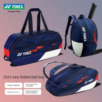 Original 2024 Yonex Badminton Bag 2024 Limited Style Competition Square Bag Yy Competition Tennis Backpack Net Feather Dual-use