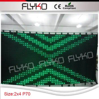 P7 2X4M LED stage curtain screen software+4GB SD card+free shipping