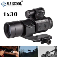Marcool 1X30 Red Dot Sight Right Scope With Cantilever Mount Red Dot Scope for Hunting Airsoft Optical Equipments .223/.308