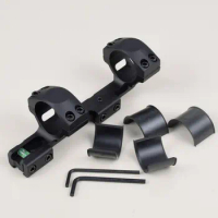 Tactical 11mm 3/8 Dovetail Rail Scope 25.4mm /30mm Ring Mount For Air Rifle Airgun With Bubble Level Hunting Riflescope