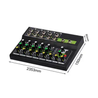 Audio Mixer 10 Channel Analog Mixer Line Mixer RCA Sound Controller Professional for Beginners Recording DJ Broadcast Karaoke