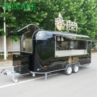 WECARE Dining Car Carritos De Comida Movil Catering Trailer Food Shop Hot Dog Cart Snack Food Trucks with Full Kitchen for Sale