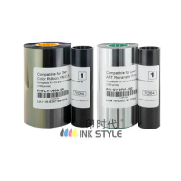 DNP Retransfer Ribbon CY-340A-DN YMCK &amp; CY-3RA-100 ART Film 1000prints each for use in CX-D80 CX210 ID Card Printer