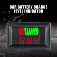 Digital Display LED Car Battery Charge Level Indicator 12V 24V 36V 48V 60V 72V Lithium Battery Capacity Meter Battery Tester