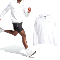 Adidas OTR Jacket 男款 白色 運動 慢跑 防風 風衣 連帽 外套 MIL4789