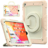 For IPAD 9.7 2017/2018 / ipad Air 2 Case Hand Ring Shoulder Strap Rotatable Kickstand Cover For ipad 9.7 case