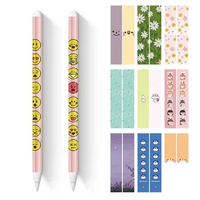 2pcs/lot Cute Winnie the Pooh Doraemon Flower Pretty Skin Cover Film Sticker for Apple Pencil 2