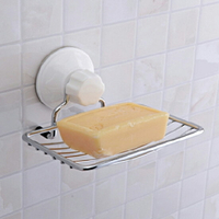 ♚MY COLOR♚不鏽鋼金屬吸盤皂架 肥皂 衛浴 洗手 水槽 清潔 輕洗 排水 軟化 濾水【N84】