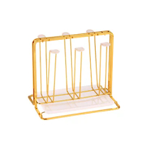 Removable Cup Drying Rack Space-saving Large Capacity Cup Organizer Rack with Tray for Bar Wine Cellar Cabinet Pantry