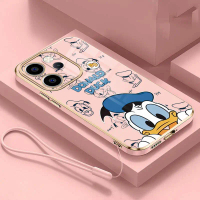 เคสโดนัลด์ดั๊ก, เคสนิ่มชุบเงา, เคสน่ารัก, เข้ากันได้กับ OPPO Reno 14 Pro, Reno14F และ Reno14 Pro 5G