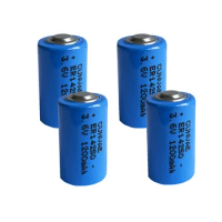 4PCS CUNVAE LS14250 Li-SOCl2 1/2AA Size R6 L14250 ER14250 14250 LiSOCl2 Lithium Batteries for GPS El