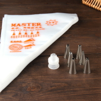 裱花嘴加厚一次性塑料奶油蛋糕泡芙曲奇溶豆擠花布袋烘焙工具套裝