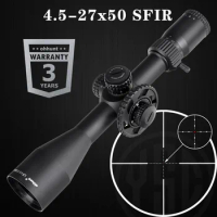 ohhunt LR 4.5-27X50 SFIR Scope Mil Dot Glass Etched Reticle Side Parallax Optical Sights Turret Reset Lock Scope