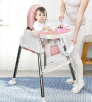 兒童餐椅 兒童餐椅吃飯可折疊便攜式家用兒童椅子多功能餐桌椅座椅TW【摩可美家】