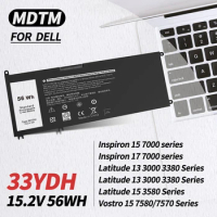 33YDH Laptop Battery for Dell Inspiron 17 7000 7778 7786 15 7577 G3 3579 3779 G5 5587 G7 7588 Latitude 13 3380 14 3490 15 3590
