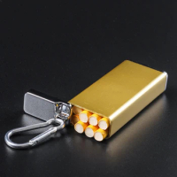 Portable Cigarette Case Aluminium Alloy Outdoor tourism Holder Smoke ashtray cigarette Box