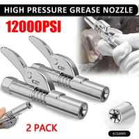 Grease Gun Coupler 12000 PSI NPT I/8 Oil Pump Quick Release Grease Tip Tool Car Syringe Lubricant Tip Grease Nozzle For Repair
