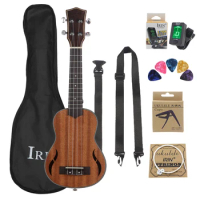 21 Inch Ukulele 4 Strings Hawaiian Guitar Mahogany Mini Guitarra Ukulele With Bag Strings Tuner Capo Guitar Parts &amp; Accessories