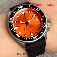 Tandorio NH35 Movement Real Titanium Automatic Watch for Men Lady Watches Sapphire Crystal 20BAR Waterproof Anti-allergy 37mm