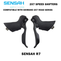 SENSAH R7 2X7 Speed Road Bike Shifters 2X7S Lever Brake Road Bicycle Derailleur Compatible Shimano R6800 Claris Sora St-a070 STI