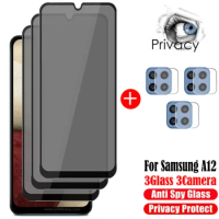 3D Privacy Screen Protectors For Samsung Galaxy A12 Anti-spy Protective tempered glass For Samsung Galaxy A12 5G Camera Film