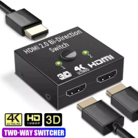 HDMI-Compatible Switch Bi-Direction 2.0 HDMI Splitter 1x2/2x1 Adapter 2 in 1 out Converter for PS4 Pro/4 TV Box HDMI 4K Switcher