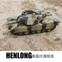 Tanks Henglong 1/24 Scale Abrams M1a2 Us Battle Tanks Rc Airsoft Panzer Model Remote Control Military Vehicle Combat Gift Boys