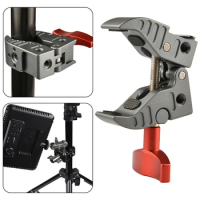 Metal Super Clamp Crab-Shaped Super Clamp Magic Arm Clip Bracket for Magic Arm and Rod System for Camera Monitor LED Light Ect
