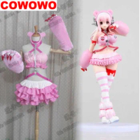 COWOWO Violent Bear Super Sonico Ver Cosplay Costume Cos Game Anime Party Uniform Hallowen Play Role Clothes Clothing New Full