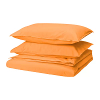 ÄNGSLILJA 被套附2個枕頭套, 橘色, 200x200/50x80 公分