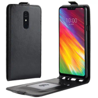 Brand gligle R64 up and down open protective cover case for LG G7 Fit leather case shell