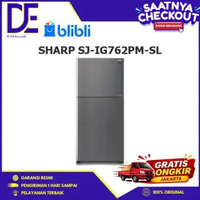 SHARP SJ-IG762PM-SL Sharp Kulkas 2 Pintu SJ-IG762PM-SL SJIG762PMSL J-Tech Inverter
