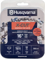 Husqvarna X-Cut SP33G โซ่เลื่อย16นิ้ว325 "Pitch 050" Gauge 66 Drive Links Pre-Stretched Chainsaw Bla