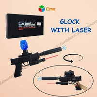 Mainan Tembakan Glock High Speed Electric Gel Blaster Watergel Otomatis Blowback