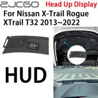 ZJCGO Car HUD Head Up Display Speedometer Projector Alarm Electronic Accessories for Nissan X-Trail Rogue XTrail T32 2013~2022