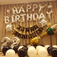 氣球派對 生日氣球 生日氣球 生日快樂派對男孩女孩場景布置用品背景牆氣球網紅18歲成人禮裝飾『cyd22408』