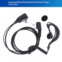 1pcs PTT mic 1 Meter tai móc Walkie Talkie Earbud Interphone tai nghe 2 pin tai nghe Tai nghe cho UV
