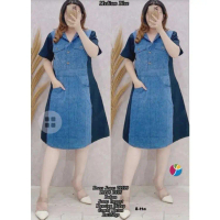 dress jeans 79599 medium blue 8-tta s m l xl Wanita Midi