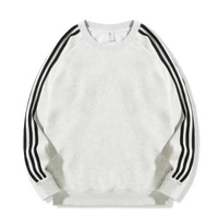 KATARA 奧利絨加絨加厚衛衣男圓領三條槓保暖舒適復古運動風