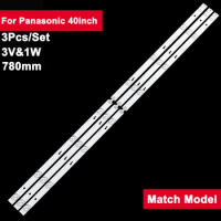 780mm Tv Led Backlight Bar for Panasonic 40inch CRH-ES40WWB303008035ADREV1.0B 3Pcs/Set Led Strip 40L1600C 40L2600C TH-40D400C